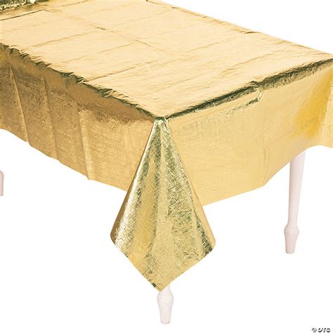 gold plastic tablecloth